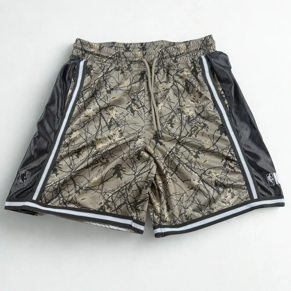 NBA Basketball Shorts Mens M Brown Camo Realtree Mesh Athletic Streetwear Baller